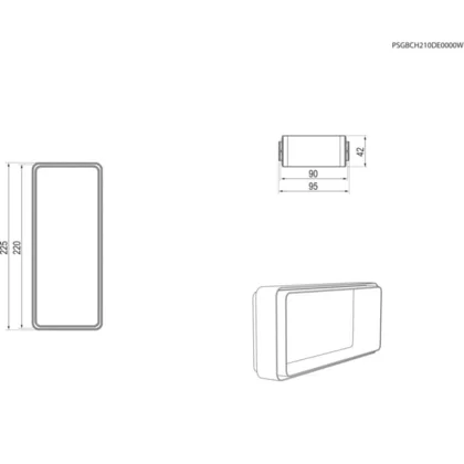 Złącze żeńskie kanału wentylacyjnego do okapu i płyty z wyciągiem Electrolux / AEG 220 x 90 mm