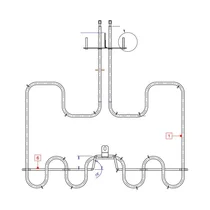 Górna podwójna grzałka do piekarnika Electrolux / AEG 1700 W 230 V