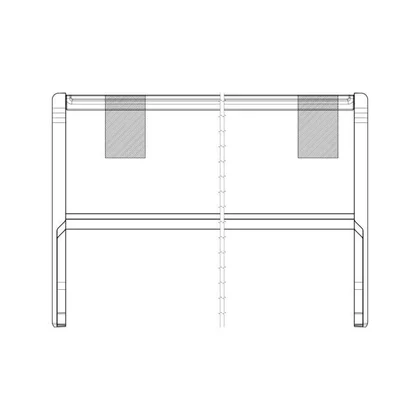 Składana półka szklana do lodówki Electrolux / AEG 609,5 x 293,2 mm