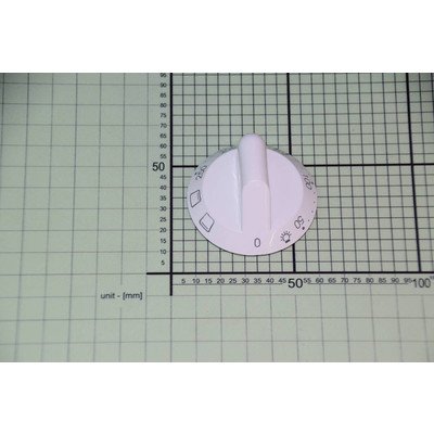 Zespół pokrętła piekarnika białe temperatura 50-250 stopni + 2 funkcje (9001128)