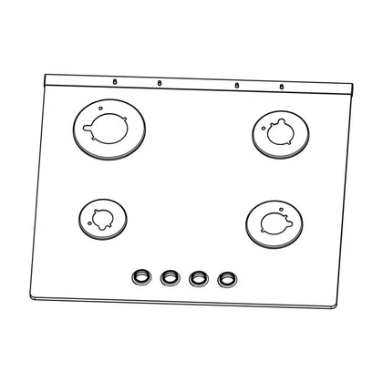 Płyty szklane Płyta ceramiczna do płyty grzejnej Electrolux / AEG czarna 590 x 520 mm 140028845042
