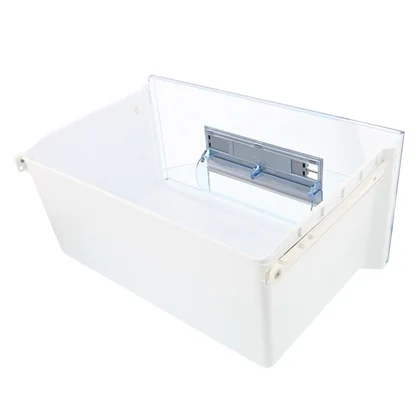 Półki na drzwi różni producenci Pojemnik na warzywa do lodówki Electrolux / AEG komplet z prowadnicami i sitodrukiem 738 430 x 200 mm
