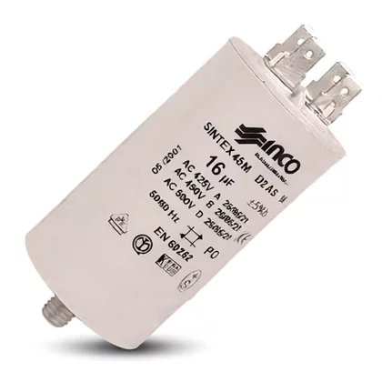 Kondensator rozruchowy do pralki Ariston / Indesit / Hotpoint / Whirlpool 16 µF 450 V AC C00068962 482000071355 C00886115 482000036730