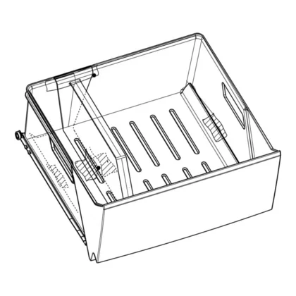 Półki na drzwi różni producenci Pojemnik na warzywa do lodówki Electrolux / AEG komplet neutralny 738 455 x 217 mm