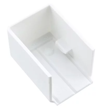 Osłona dolnego zawiasu drzwi chłodziarko-zamrażarki Electrolux / AEG biała 2230460012