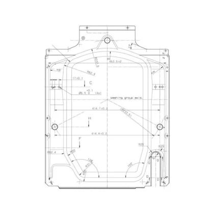 Tylny panel do pralki Electrolux / AEG 1508528104
