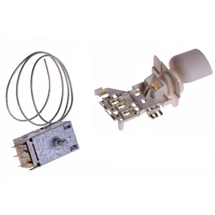Termostat chłodziarki z uchwytem lampy do lodówki Whirlpool / Indesit / Ariston / Hotpoint 484000008566 C00382490