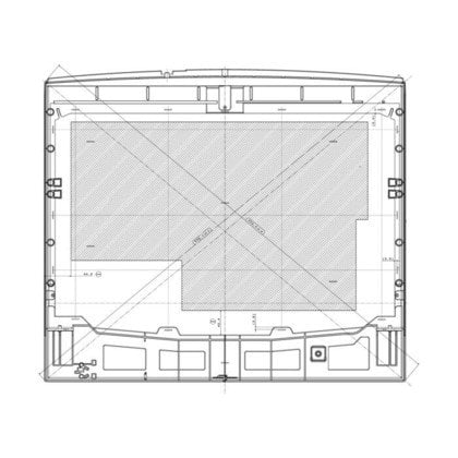 blat roboczy,zespól,bialy,596.5x417mm