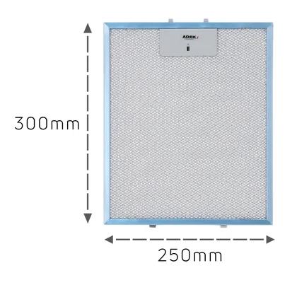Filtry do okapów Amica Filtr aluminiowy przeciwtłuszczowy do okapu Amica 250 x 300 x 9 mm 1006926