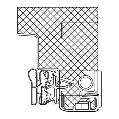 Drzwi chłodziarki, biały, izolacja, 426x1022mm Electrolux (140064973013)