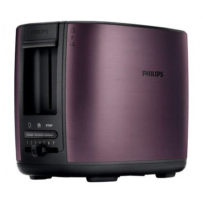 Toster Philips HD2628/90 950 W czarno-liliowy