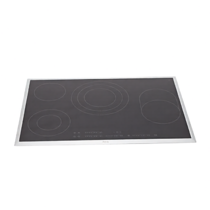 Płyty szklane Płyta ze szkła ceramicznego z ramą Inox do płyty grzewczej AEG / Electrolux 5551122509