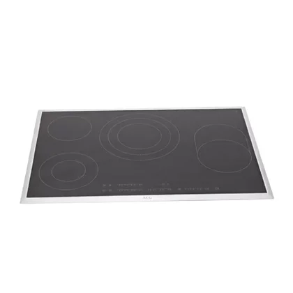 Płyty szklane Płyta ze szkła ceramicznego z ramą Inox do płyty grzewczej AEG / Electrolux 5551122509