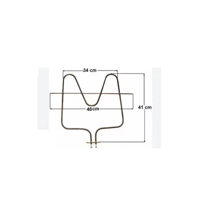Grzałka dolna do piekarnika Whirlpool / Indesit / Ariston / Hotpoint 1400 W 481925928812 C00481291