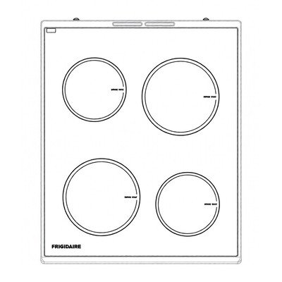 Płyta ceramiczna z ramką do kuchenki Electrolux / AEG 496 x 600 mm nierdzewna