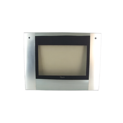 Szyba zewnętrzna drzwi piekarnika z nakładką inox Whirlpool 481245059637 C00459974