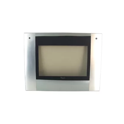 Szyba zewnętrzna drzwi piekarnika z nakładką inox Whirlpool 481245059637 C00459974