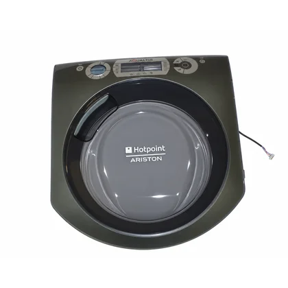 Drzwi kompletne pralki i pralko-suszarki Hotpoint Ariston Aqualtis / Indesit C00290563 482000023301 srebrne