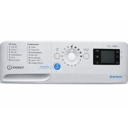 Maskownica panelu sterowania z frontem szuflady do pralki Indesit BWE 71452X K PL N