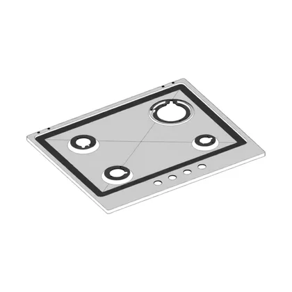 Płyta pod palniki do kuchenki gazowej Electrolux / AEG inox 594 x 510 mm 3532245028