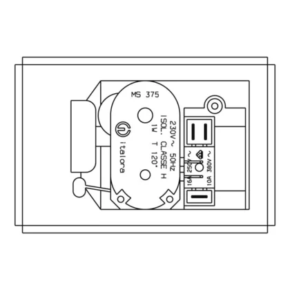 Biały zegar timer do piekarnika Electrolux / AEG 3577727013