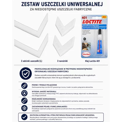 Magnetyczna uszczelka drzwi chłodziarki Amica 959 x 545 mm 8018499