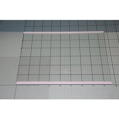 Półka szklana 430x305x3 z listwami biała Amica (1035344)