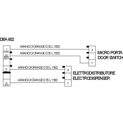 Wiązka kabli dozownik detergentów-zamek drzwi DEA601 (C00274121) 482000031199