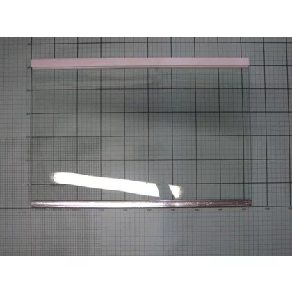 Półka szklana do lodówki Amica 460 x 315 x 4 mm z listwą inox-białą 1033223