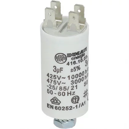 Kondensator roboczy do lodówki i zamrażarki Ariston / Indesit / Hotpoint / Whirlpool 3 µF C00058962 482000075121
