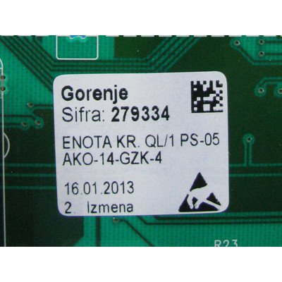 Części zamienne GORENJE Moduł elektroniczny skonfigurowany do pralki (279334)