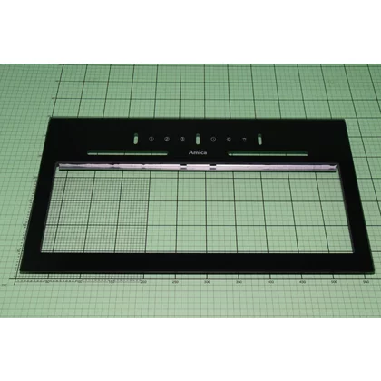 Szyba przednia do okapu Amica czarna 550 x 310 x 6 mm 1044394