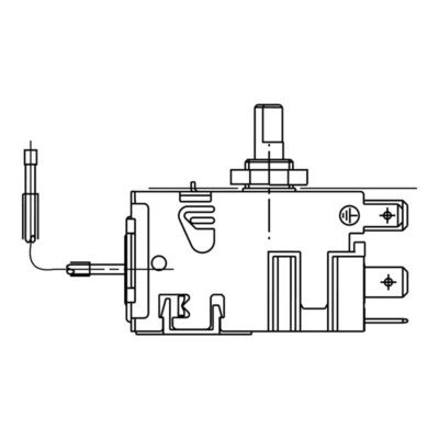 termostat, chłodziarka, Danfoss 077B, 700mm