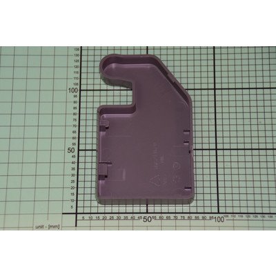 Zaślepka lewa zawiasu drzwi do chłodziarko-zamrażarki Amica szara (1043489)