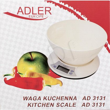 Waga kuchenna ADLER AD 3131 (z miską/ kremowa)