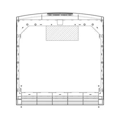 Blat roboczy neutralny do zamrażarki Electrolux / AEG 7801 600.4x634.5mm