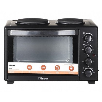 Mini piekarnik elektryczny z płytami grzewczymi Tristar OV-1442 1600 W czarny