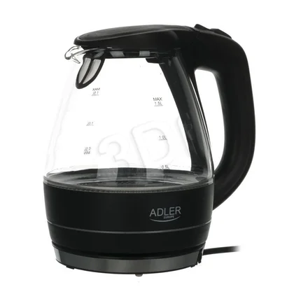Czajnik elektryczny Adler AD 1224 1,5 l przezroczysto-czarny