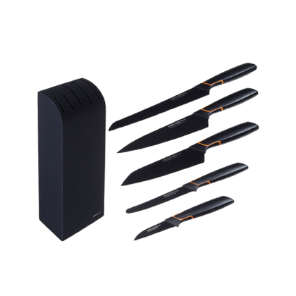 Zestaw 5 noży kuchennych w bloku Fiskars Edge 978791