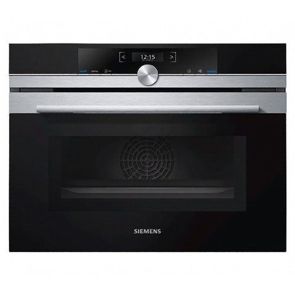 Piekarnik kompaktowy z mikrofalą Siemens CM633GBS1 stal szlachetna / czerń