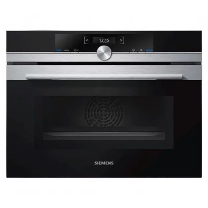 Piekarnik kompaktowy z mikrofalą Siemens CM633GBS1 stal szlachetna / czerń