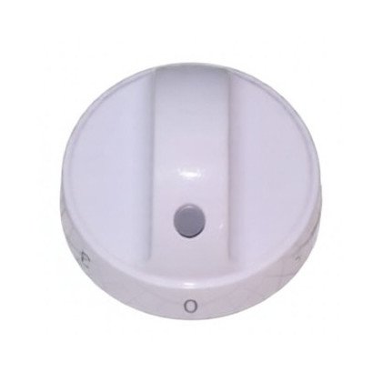 Białe pokrętło pola grzejnego do kuchenki Amica 3 z prawej 8028093