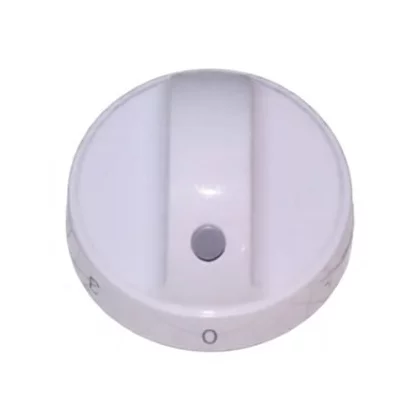 Białe pokrętło pola grzejnego do kuchenki Amica 3 z prawej 8028093