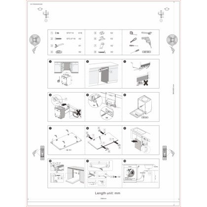 DIM 635 1045205 Szablon montażowy p.zintegr.60cm FI60 AMICA