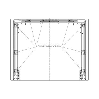 Zestaw szyby drzwi - 592x463mm