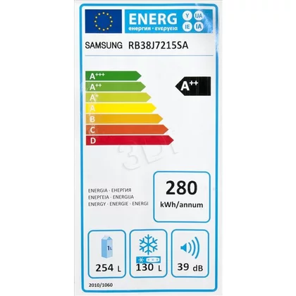 Chłodziarko-zamrażarka wolnostojąca Samsung RB38J7215SA metaliczny grafit 595 x 1927 x 650 mm A++