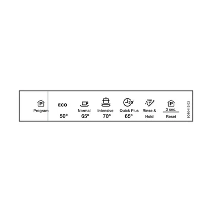 Przyciski i pokrętła do zmywarek Naklejka programów do zmywarki Electrolux / AEG ESL4500L 8090413033
