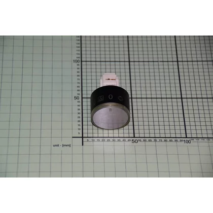 Pokrętło podświetlane chowane do piekarnika Amica inox 38 8052659