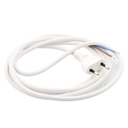 kabel sieciowy,z,wtyczka,EU2pin 2,2m white