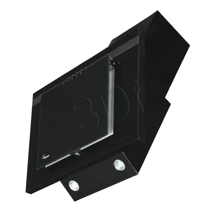 Okap kominowy AKPO WK-4 Nero 50 Czarny Line 500 mm czarny z listwą inox